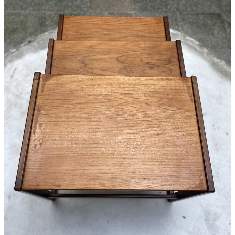 Vintage rosewood nesting tables by Mogens Kold, Denmark 1960