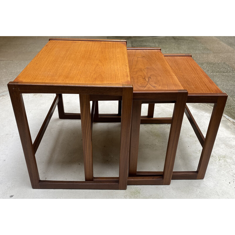 Vintage rosewood nesting tables by Mogens Kold, Denmark 1960