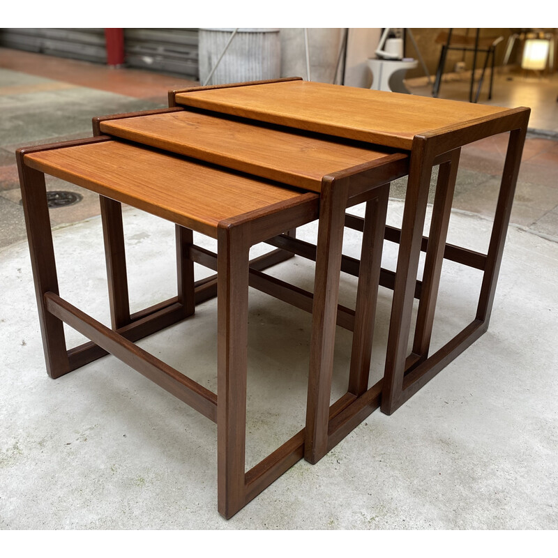 Vintage rosewood nesting tables by Mogens Kold, Denmark 1960