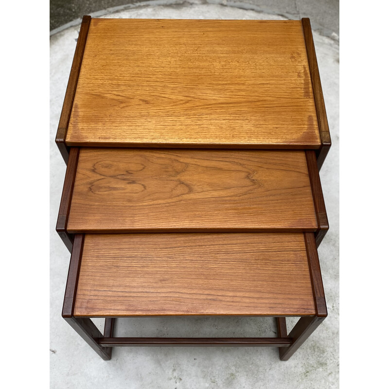 Vintage rosewood nesting tables by Mogens Kold, Denmark 1960