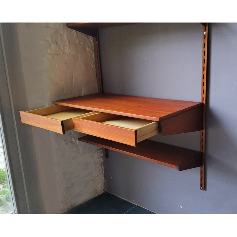 Scandinavian vintage modular shelf by Kai Kristiansen for Fm Møbler, 1960