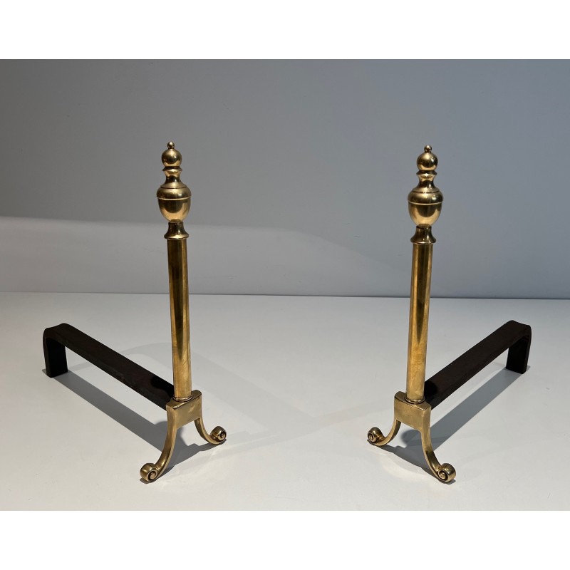 Coppia di candelabri d'epoca in bronzo, 1940