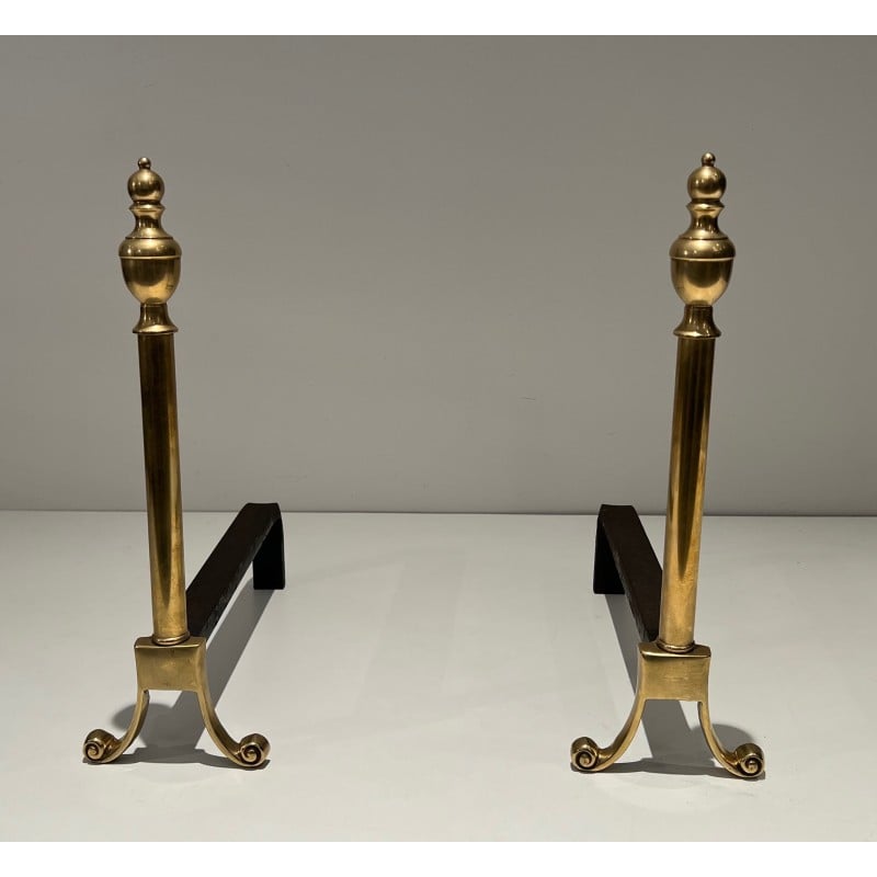 Coppia di candelabri d'epoca in bronzo, 1940