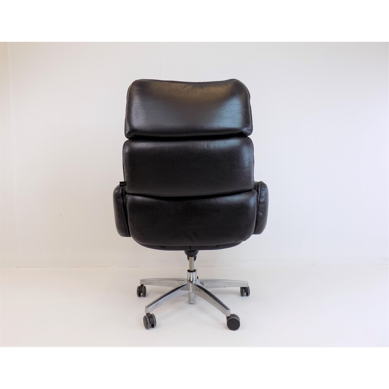 Vintage leather office chair by Otto Zapf for Topstar