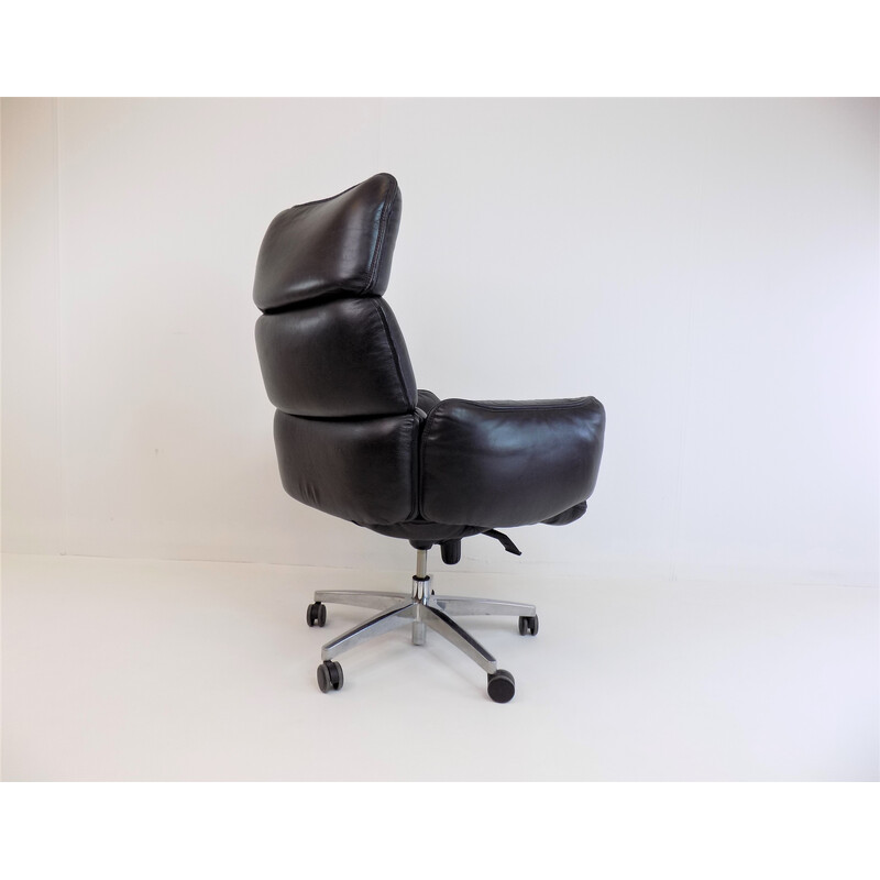 Vintage leather office chair by Otto Zapf for Topstar