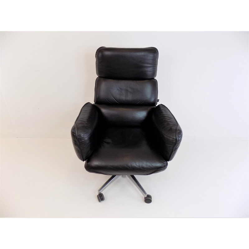 Vintage leather office chair by Otto Zapf for Topstar