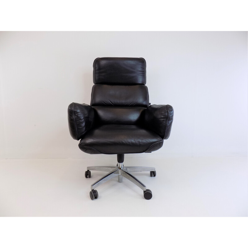 Vintage leather office chair by Otto Zapf for Topstar