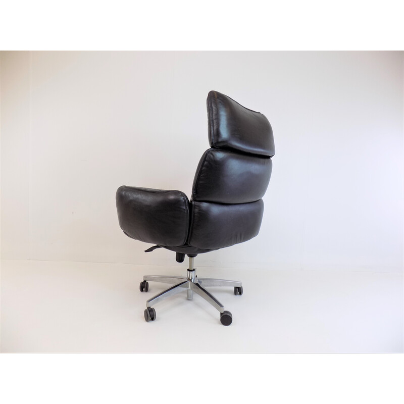 Vintage leather office chair by Otto Zapf for Topstar