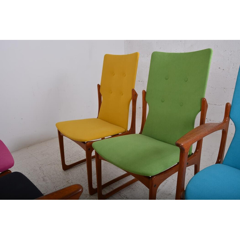 Conjunto de 6 cadeiras vintage de Vamdrup Stolefabrik, Dinamarca 1960