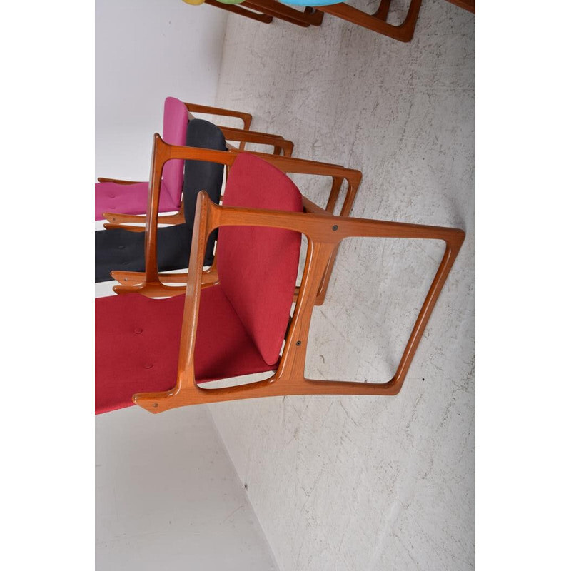 Set van 6 vintage stoelen van Vamdrup Stolefabrik, Denemarken 1960