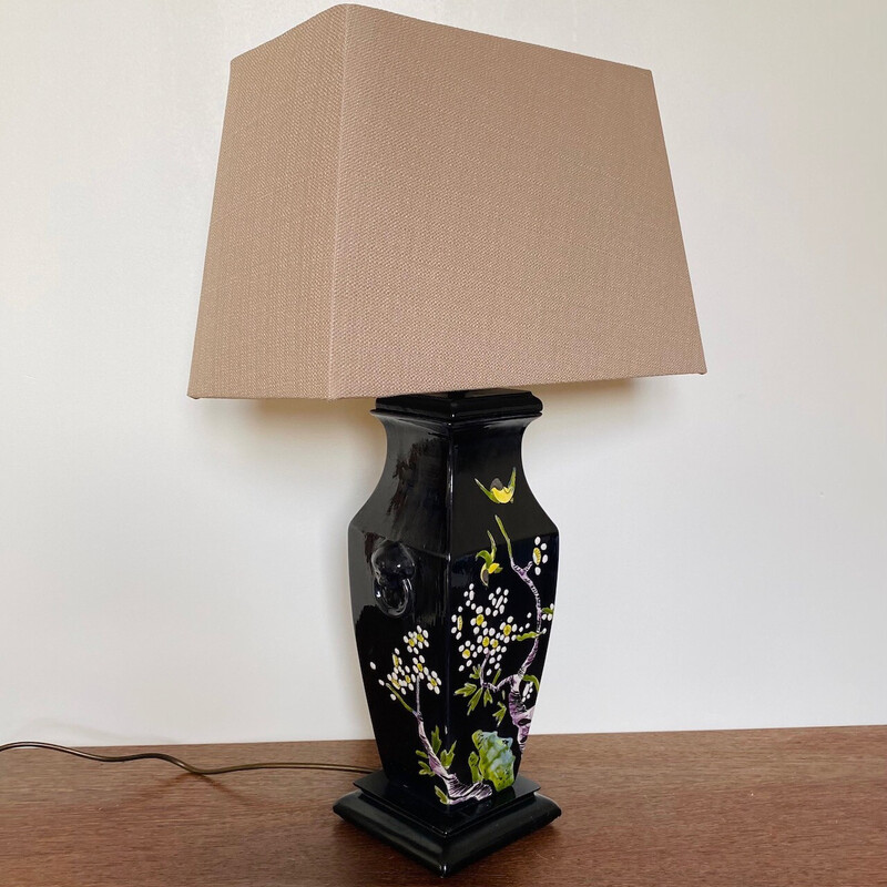 Vintage faience d'art de Rodez table lamp