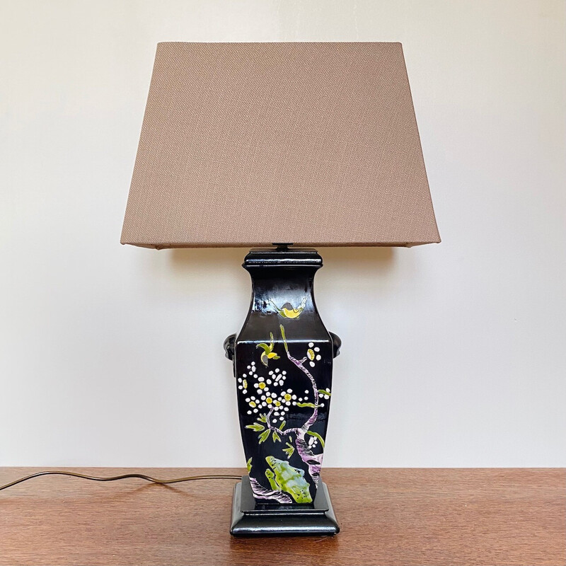 Vintage faience d'art de Rodez table lamp