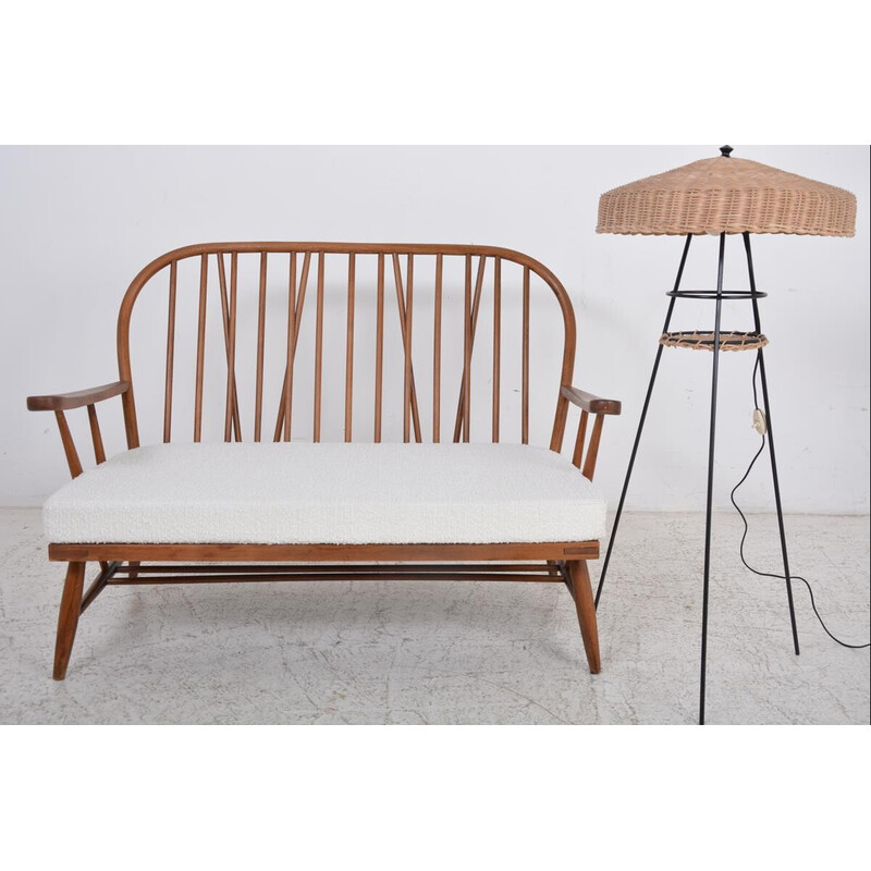 Vintage 2-seater bench by Lucian Ercolani for Ercol, 1960