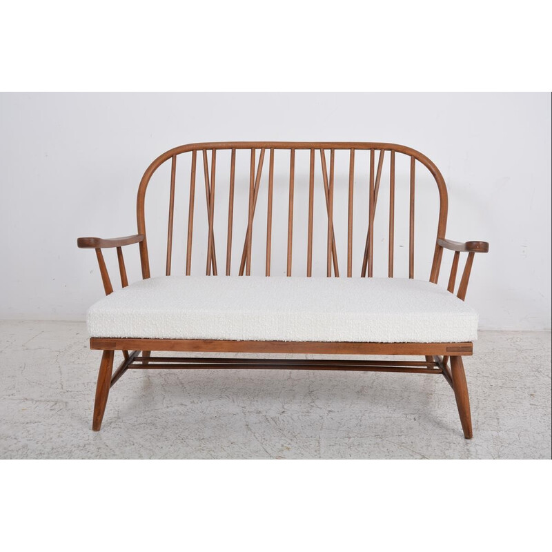 Vintage 2-seater bench by Lucian Ercolani for Ercol, 1960