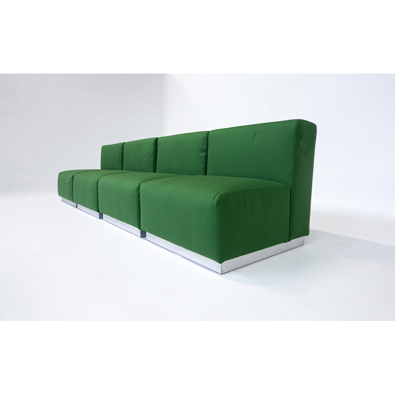 Mid-eeuwse groene Italiaanse fauteuil, 1960