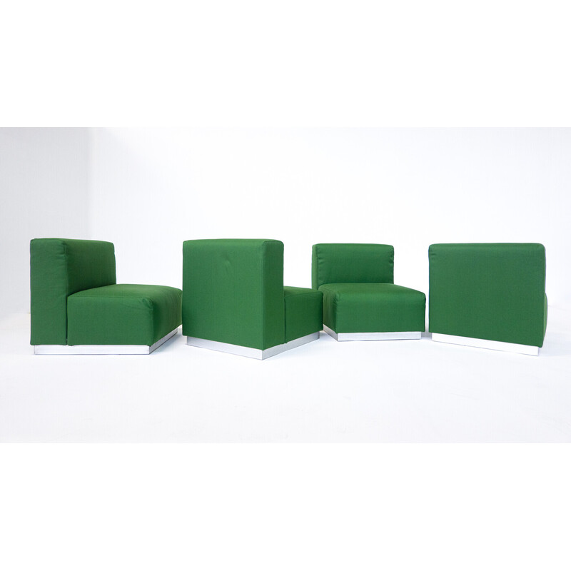 Mid-century green Italian armchair, 1960s