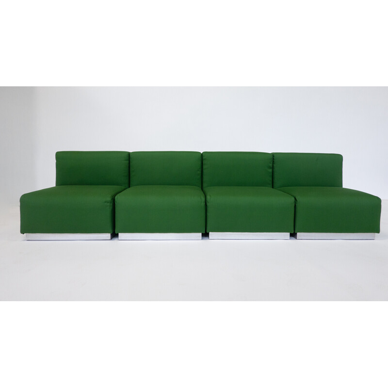 Mid-eeuwse groene Italiaanse fauteuil, 1960