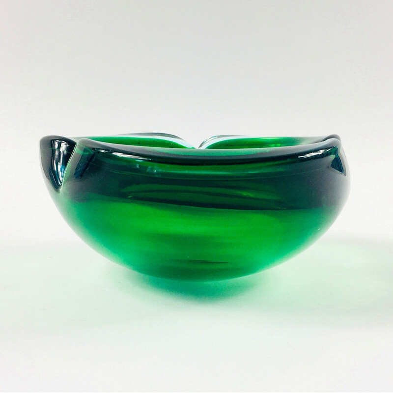 Mid-century Sommerso Murano glass bowl by Flavio Poli, Italy 1960s