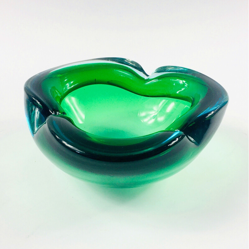 Mid-century Sommerso Murano glass bowl by Flavio Poli, Italy 1960s