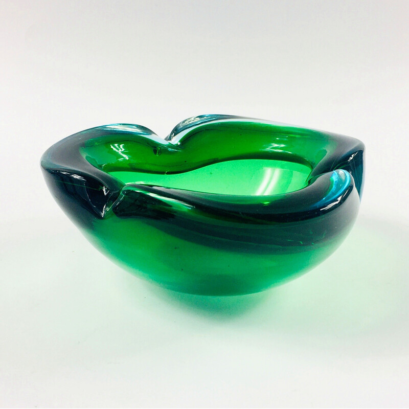 Mid-century Sommerso Murano glass bowl by Flavio Poli, Italy 1960s