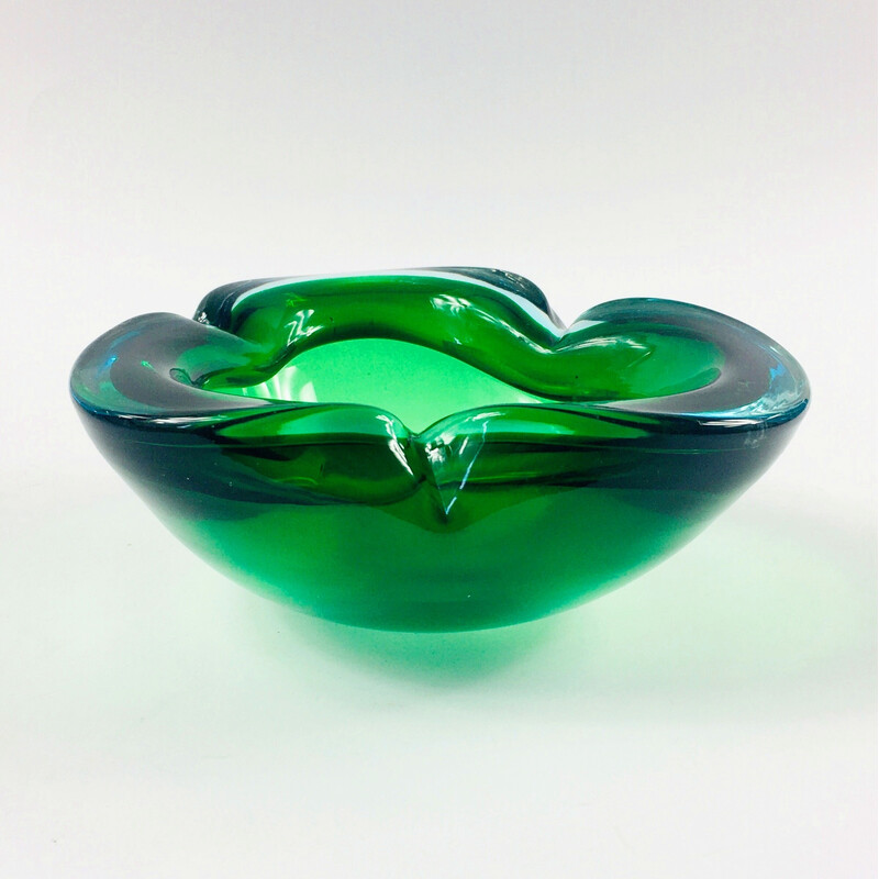 Mid-century Sommerso Murano glass bowl by Flavio Poli, Italy 1960s