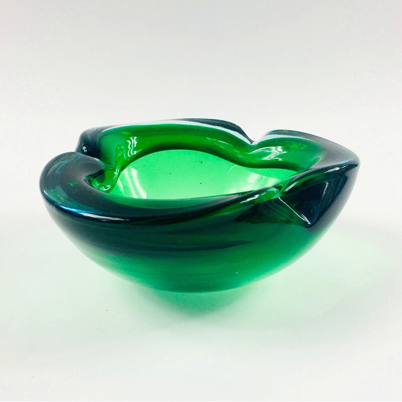 Mid-century Sommerso Murano glass bowl by Flavio Poli, Italy 1960s