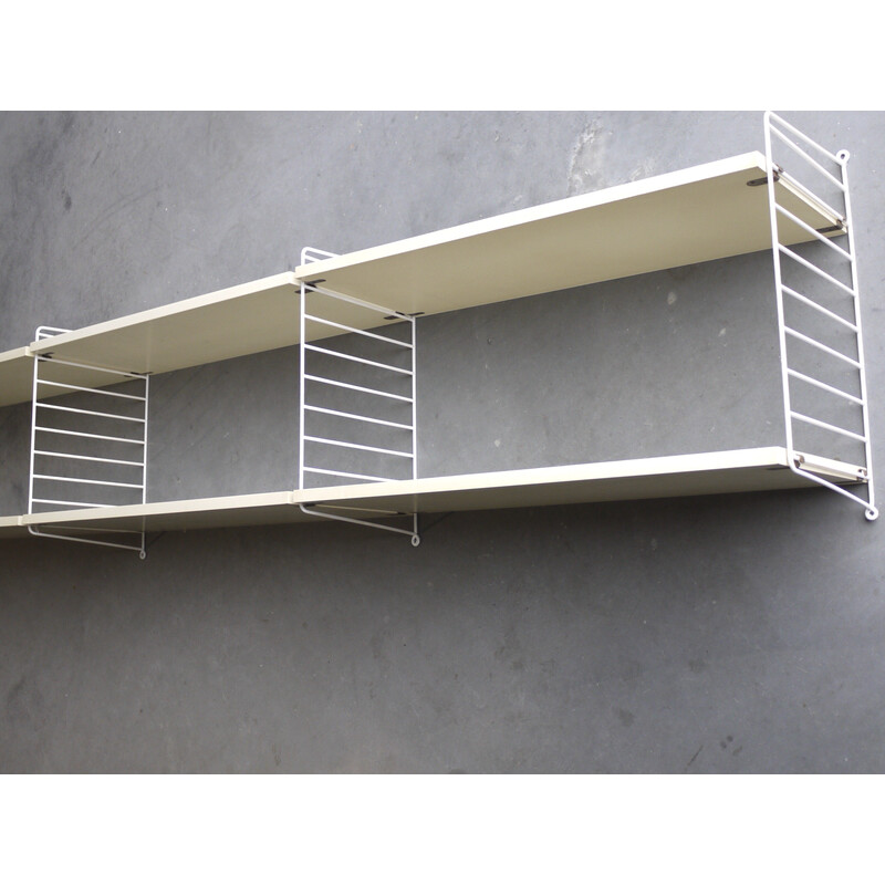 Vintage wall shelving unit by Nisse Strinning for String Ab, 1960s