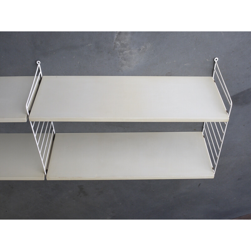 Vintage wall shelving unit by Nisse Strinning for String Ab, 1960s