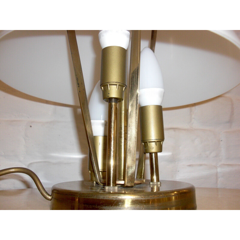  Opaline & brass Italian lamp - 1950