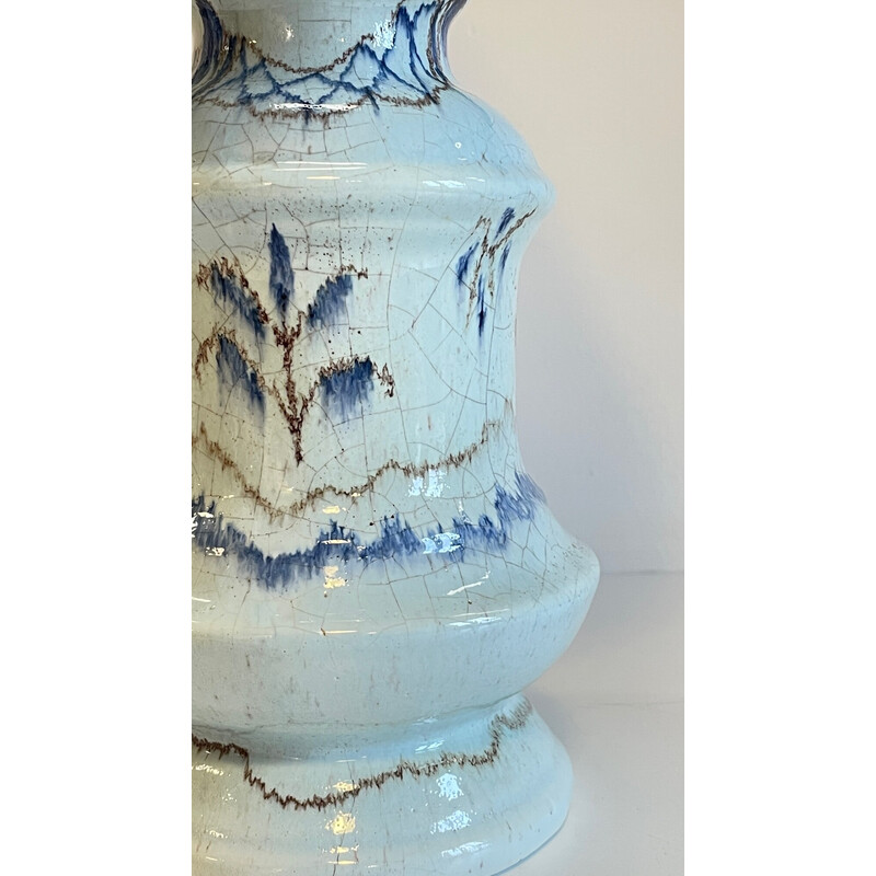 Vintage blue ceramic lamp