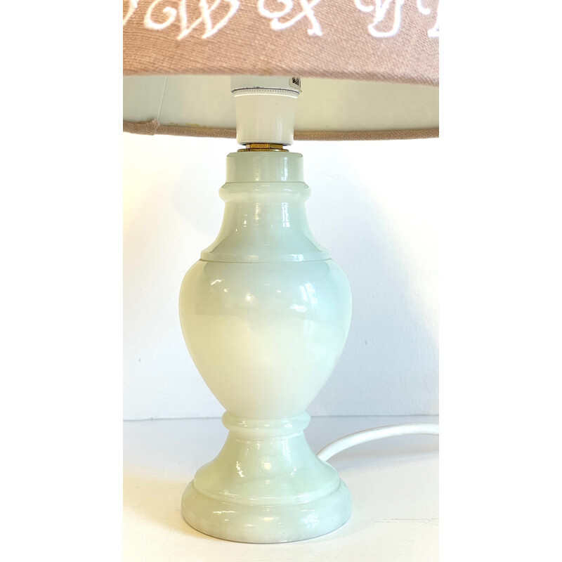 Lampe vintage à pieds en marbre