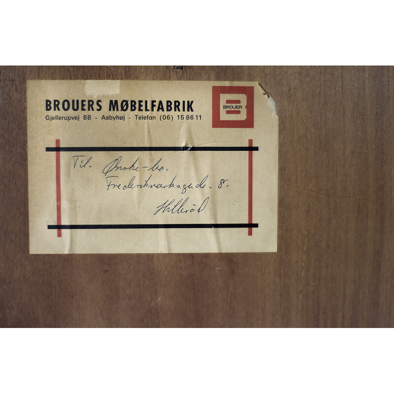 Estante de livros Vintage Danish rosewood de Erik Brouer para Brouer Møbelfabrik, década de 1960