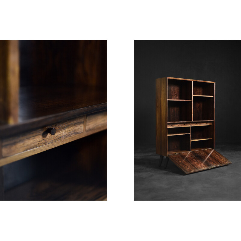 Vintage Danish rosewood bookcase by Erik Brouer for Brouer Møbelfabrik, 1960s