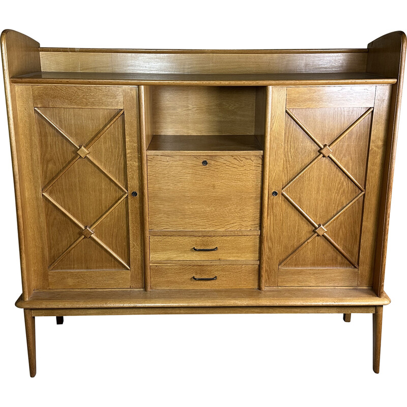 Vintage eiken secretaire, 1950