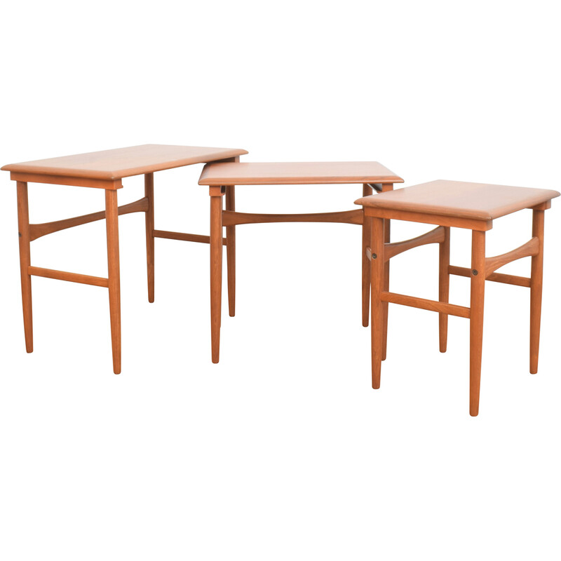 Mid-century Danish teak nesting tables, 1960s