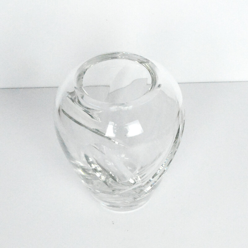 Vaso di cristallo vintage di Royal Doulton, Regno Unito, anni '80