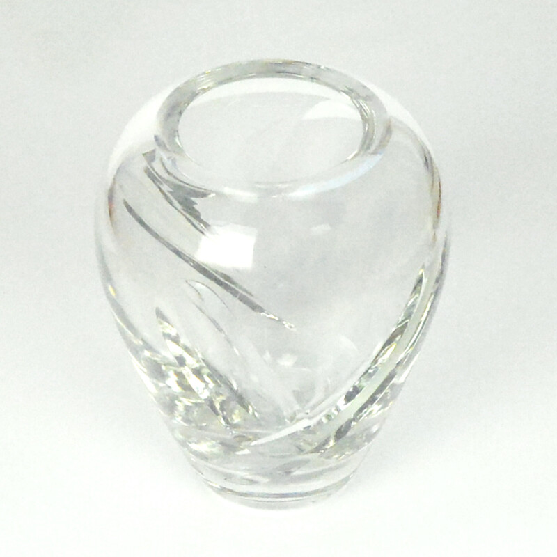 Jarrón de cristal vintage de Royal Doulton, Reino Unido Años 80