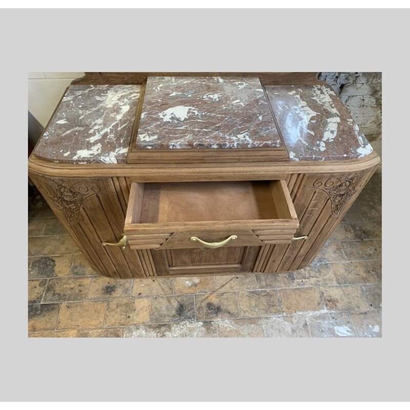 Vintage Art Deco dressing table with marble top