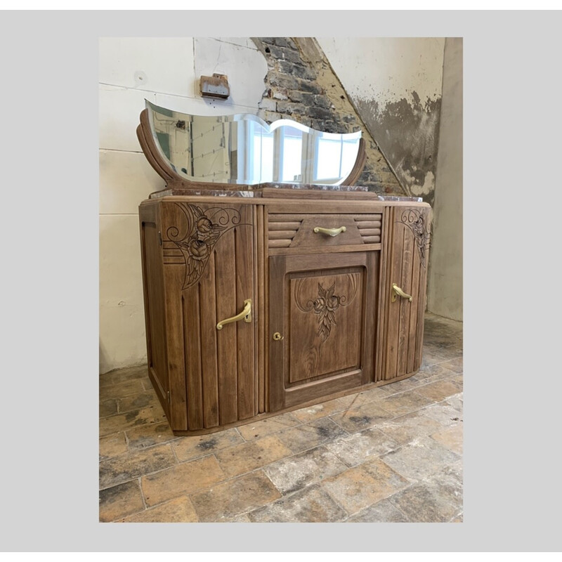 Vintage Art Deco dressing table with marble top