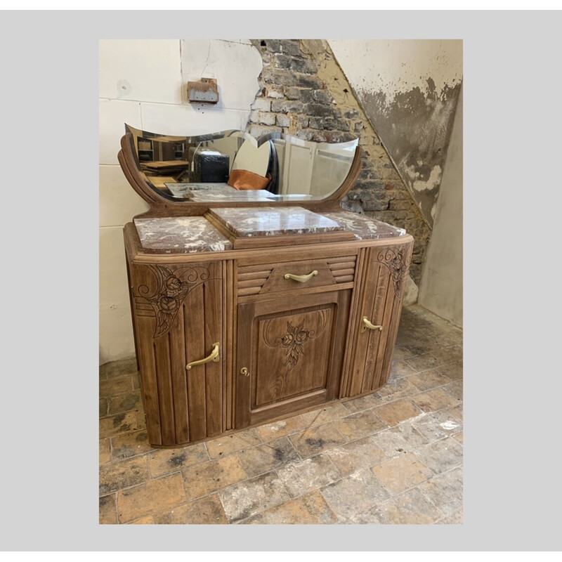 Vintage Art Deco dressing table with marble top