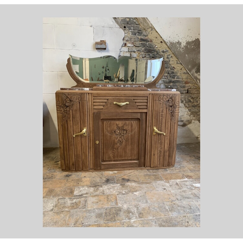 Vintage Art Deco dressing table with marble top