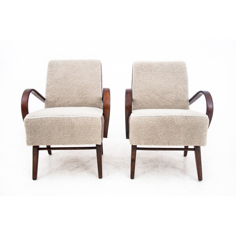 Pair of vintage Art Deco armchairs, Czech Republic 1930s