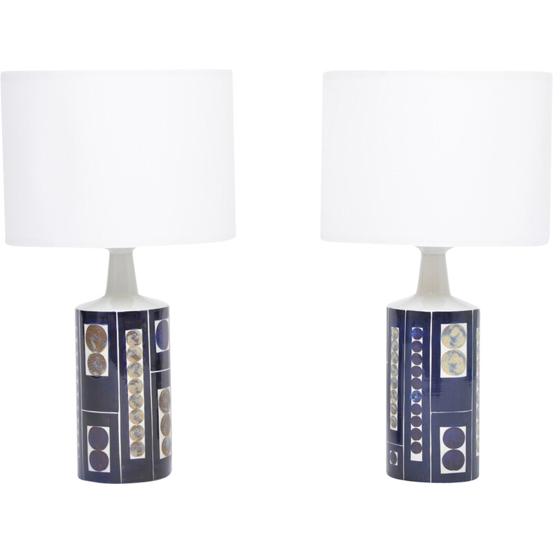 Pair of vintage Royal 7 table lamps by Ingelise Koefoed for Fog and Mørup