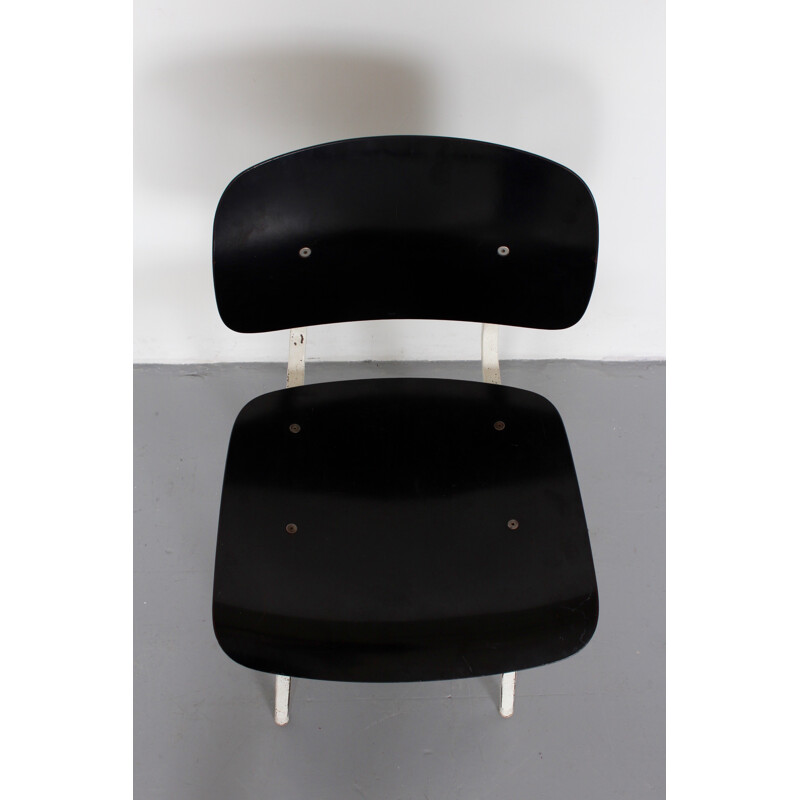 Black Revolt chair by Friso Kramer for Ahrend De Cirkel - 1950s 