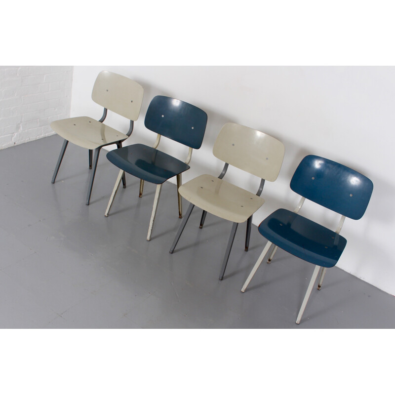 Set of 4 Revolt Chairs by Friso Kramer for Ahrend De Cirkel - 1950s