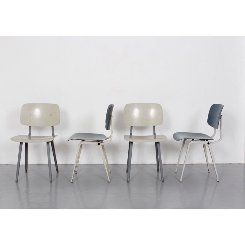 Set of 4 Revolt Chairs by Friso Kramer for Ahrend De Cirkel - 1950s