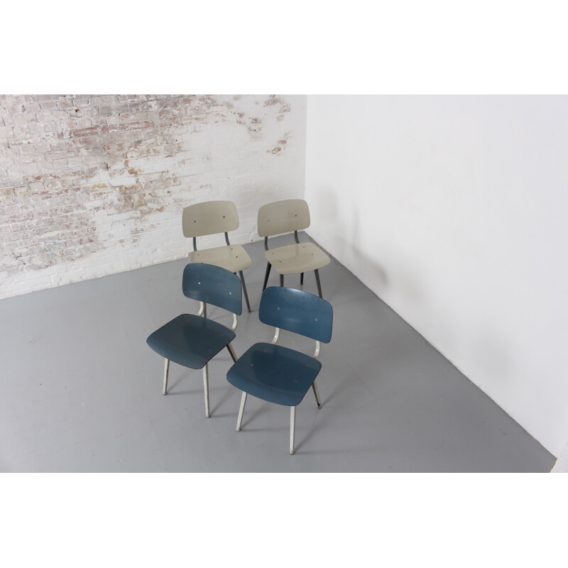 Set of 4 Revolt Chairs by Friso Kramer for Ahrend De Cirkel - 1950s