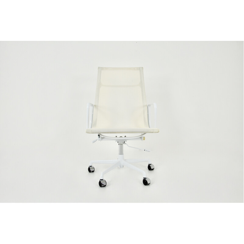 Sedia da ufficio bianca vintage di Charles e Ray Eames per Herman Miller, 1970