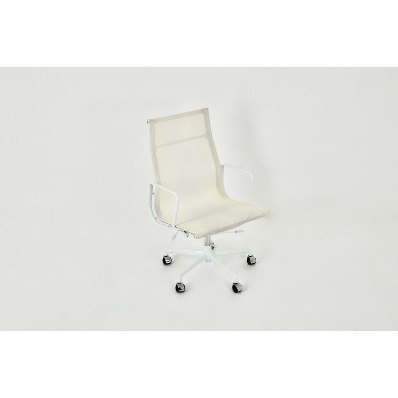 Silla de oficina blanca vintage de Charles y Ray Eames para Herman Miller, 1970