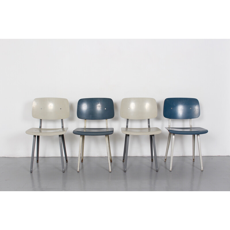 Set of 4 Revolt Chairs by Friso Kramer for Ahrend De Cirkel - 1950s